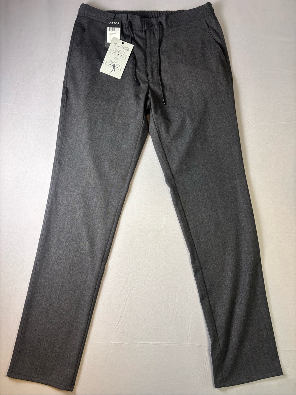 Robert Barakett Grey Wilfrid Drawstring Pants Size 36 New With Tags